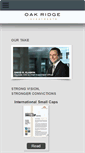 Mobile Screenshot of oakridgeinvest.com